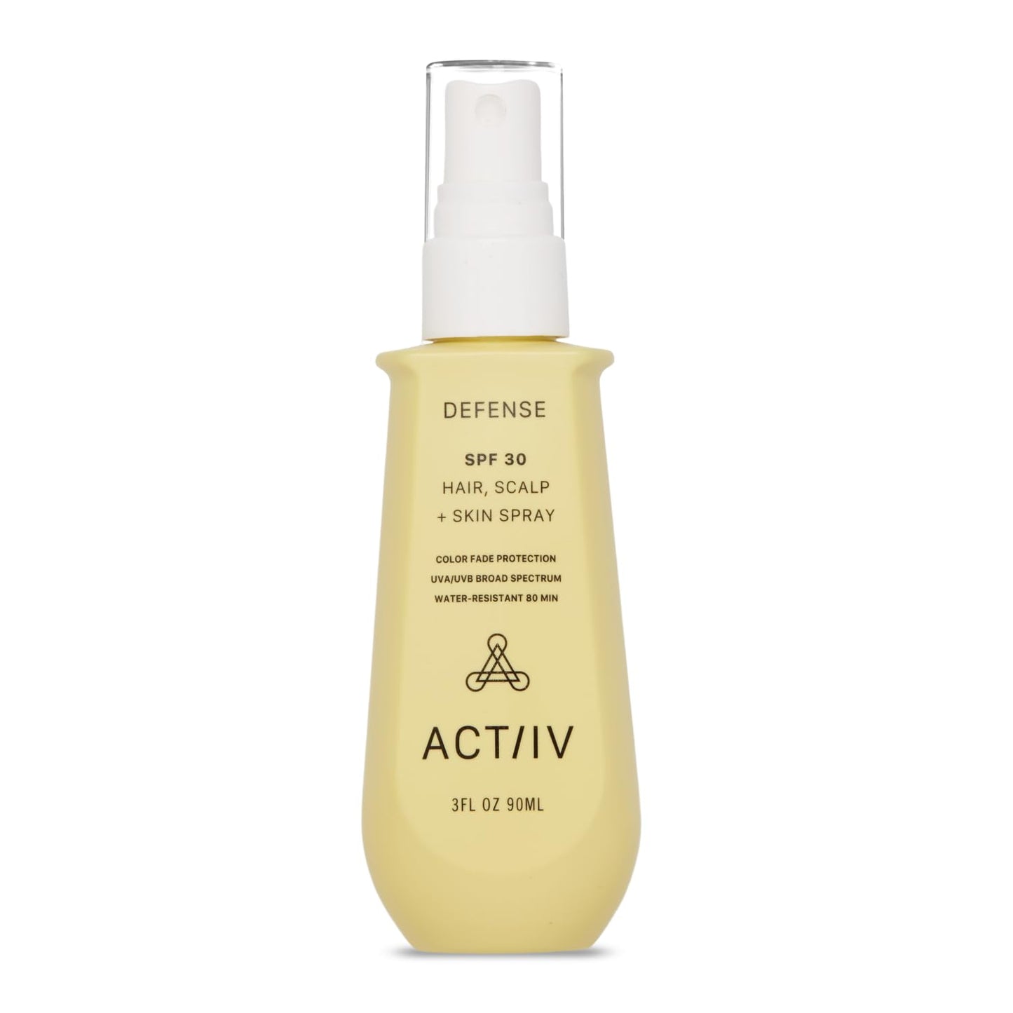 ACTIIV Defense SPF 30 Hair, Scalp & Skin Spray UV Protection, Lightweight & Water-Resistant, Plant-Based, 3 fl oz