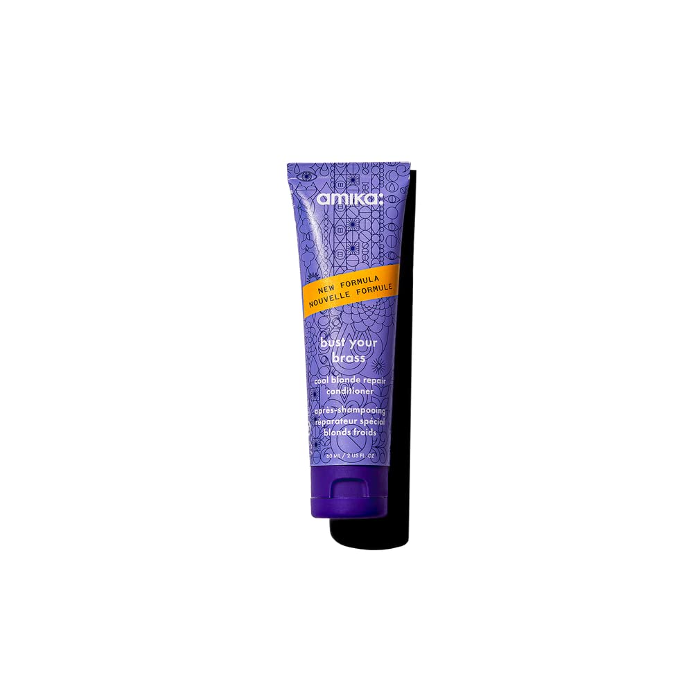 Amika Bust Your Brass Cool Blonde Strength Repair Conditioner – 2 oz