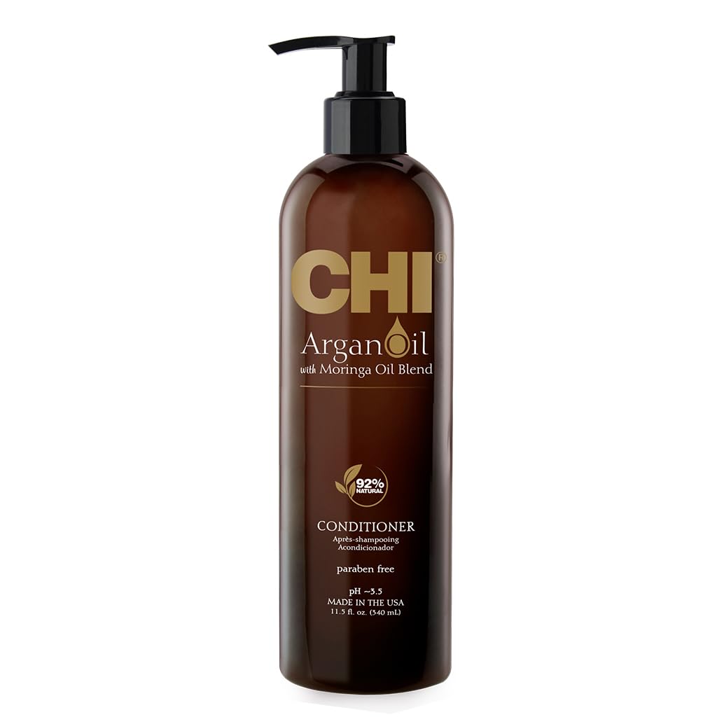 CHI Argan Oil Conditioner Replenishes Moisture Enhances Strength Protects Against Damage Sulfate Paraben Cruelty-Free 11.5 fl oz