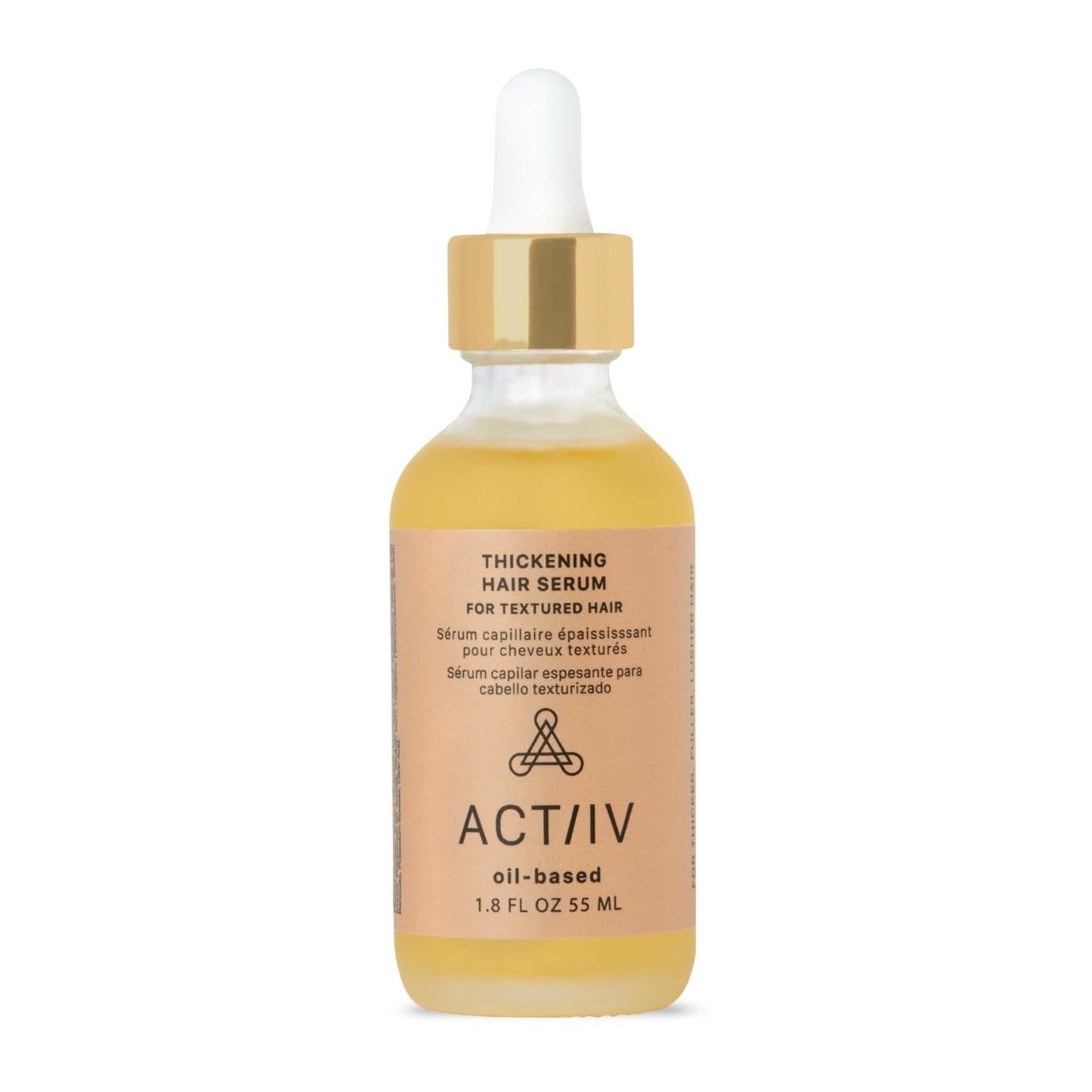 ACTIIV Thickening Hair Serum Oil-Based for Textured & Curly Hair, Nourishes & Strengthens Roots, Non-Greasy, 1.8 fl oz