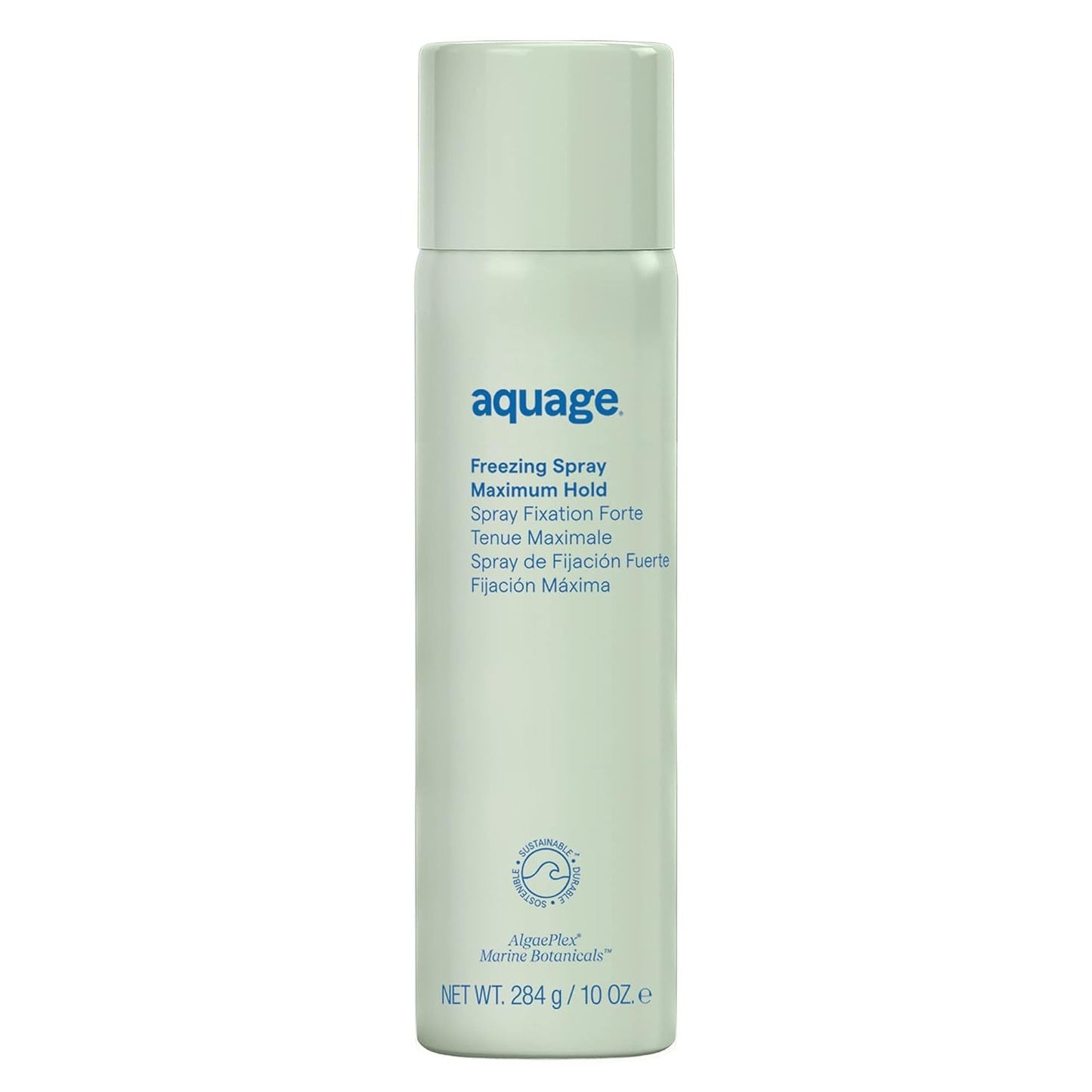 AQUAGE フリージングスプレー、強力ホールドヘアスプレー、湿気防止&最高の輝き、べたつかない仕上がり、10液量オンス