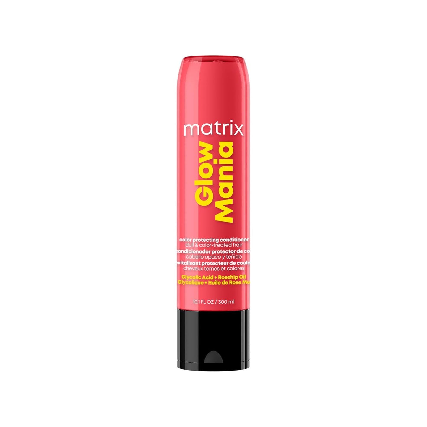 Matrix Glow Mania Conditioner - Preserves Color Vibrancy & Enhances Shine, Color Protecting, Sulfate-Free, For Dull & Color-Treated Hair, With Glycolic Acid & Rosehip Oil - 10.1 oz