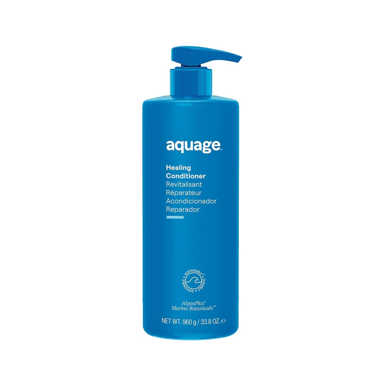 AQUAGE ヒーリングコンディショナー、ダメージヘアに深く潤いを与え、修復、硫酸塩・パラベンフリー、33.8液量オンス