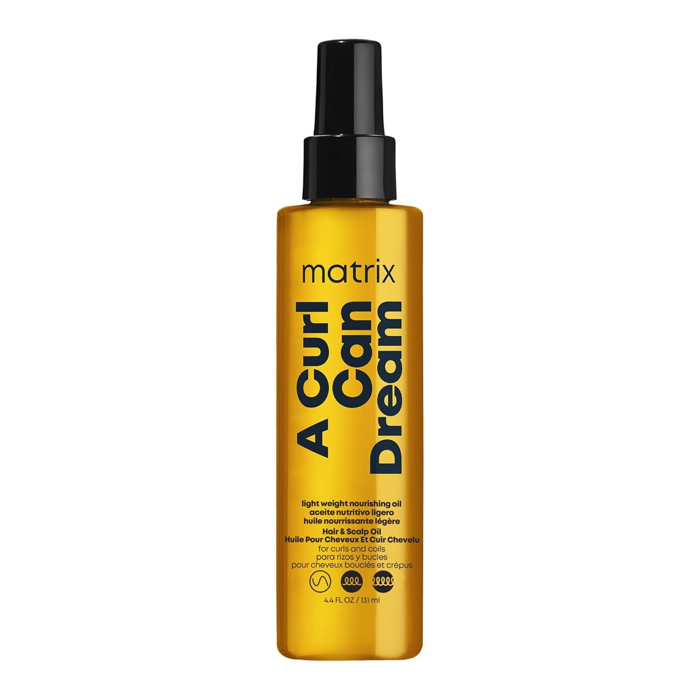Matrix A Curl Can Dream Light-Weight Hair & Scalp Oil – Frizz Control for Curly & Coily Hair, Silicone-Free, With Manuka Honey Extract, 4.4 Fl Oz