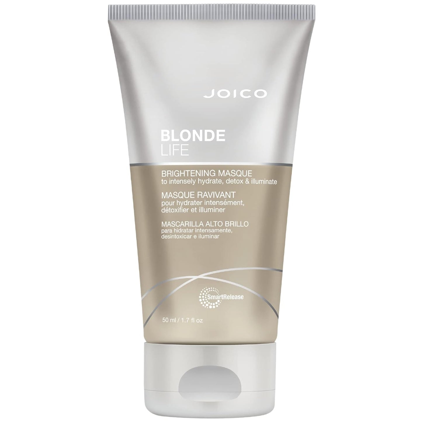 Joico Blonde Life Brightening Masque - Instant Hydration & Detox for Blonde Hair, Sulfate-Free with Monoi & Tamanu Oil, 1.7 fl oz