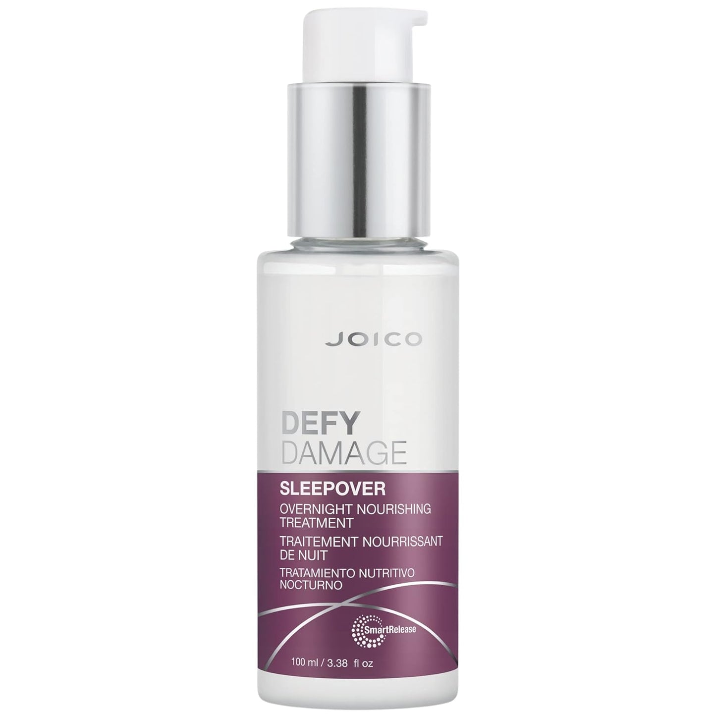 Joico Defy Damage Sleepover Overnight Nourishing TreatmentInstantly Softens & Smooths Strengthens Bonds Reduces Breakage & Split Ends No-Rinse Formula With Arginine & Keratin 3.38 fl oz