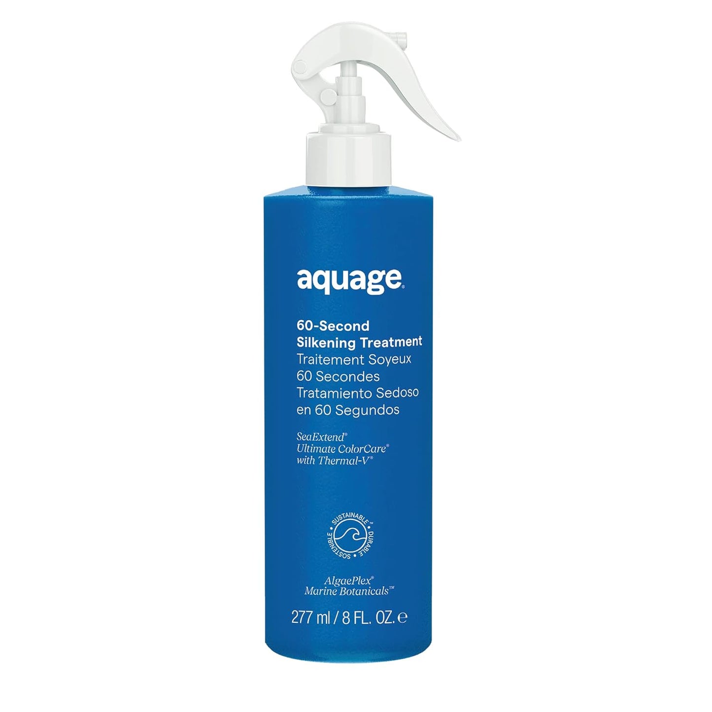 AQUAGE SeaExtend 60秒シルキーニングトリートメント、保湿&髪のシルキー化、自然な柔らかさを回復、8液量オンス