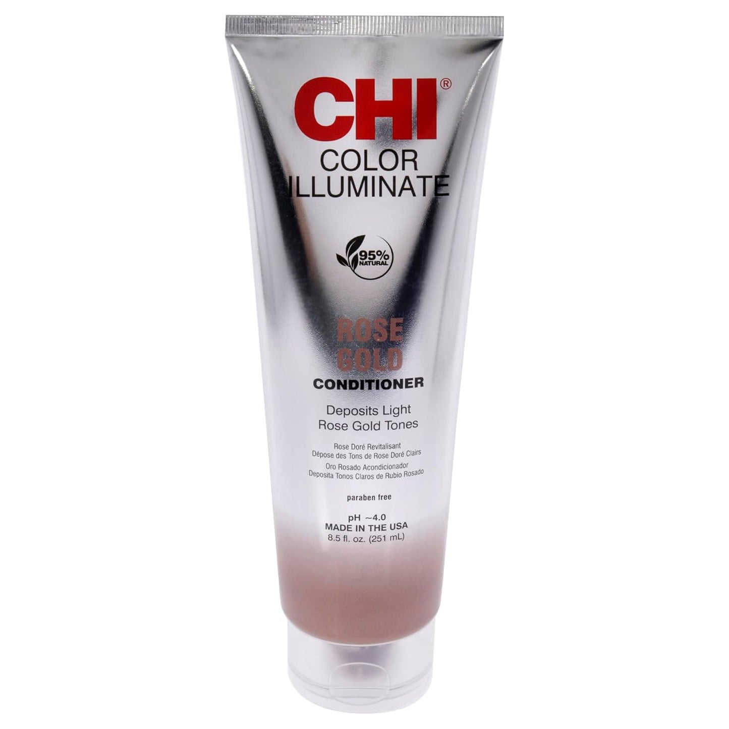 CHI Color Illuminate Conditioner, Maintains Fresh Color for Natural & Color-Treated Hair, Rose Gold, Sulfate, Paraben & Cruelty-Free, 8.5 fl oz