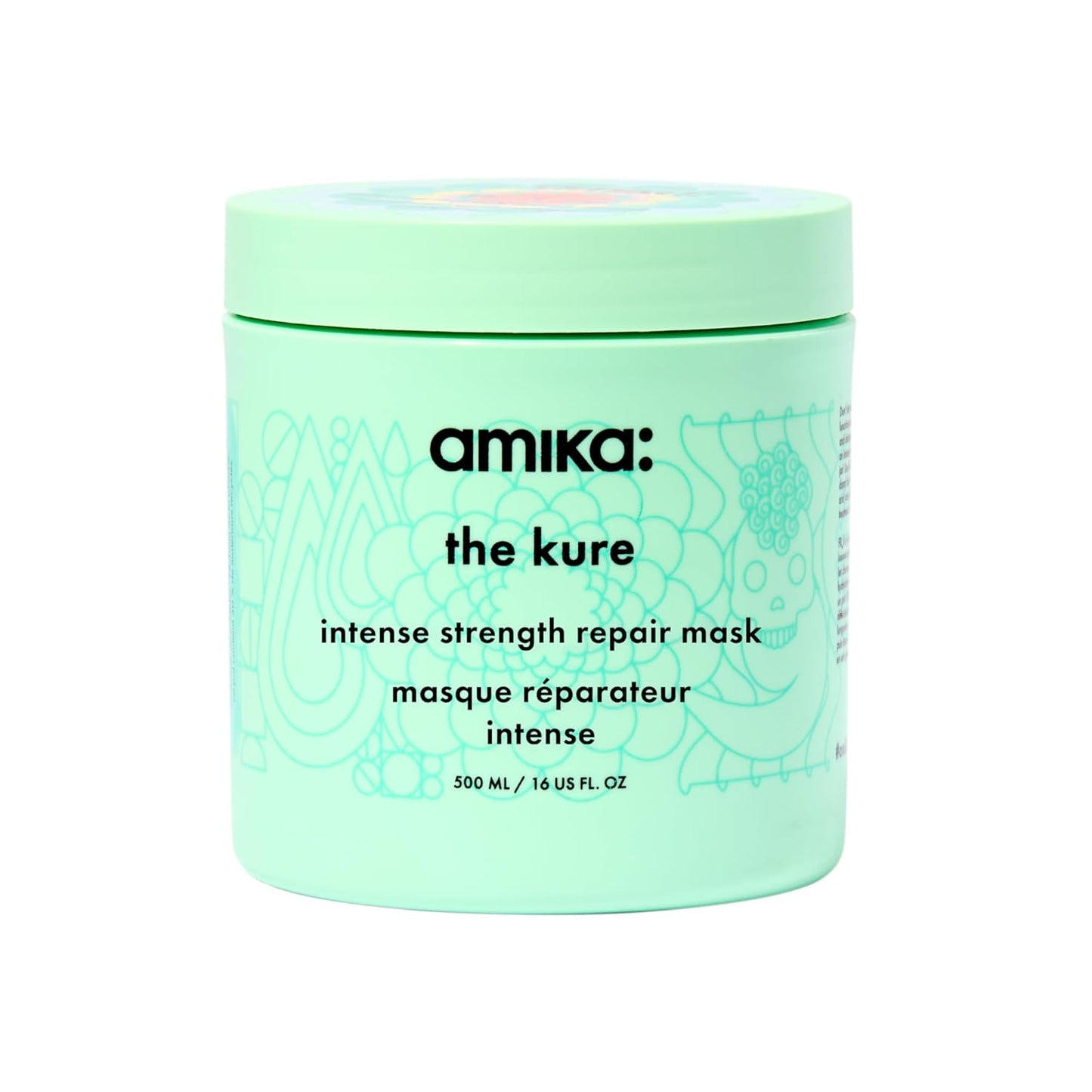 Amika The Kure Intense Strength Repair Mask – Deep Conditioning & Strength Repair for Damaged Hair, 16 fl oz