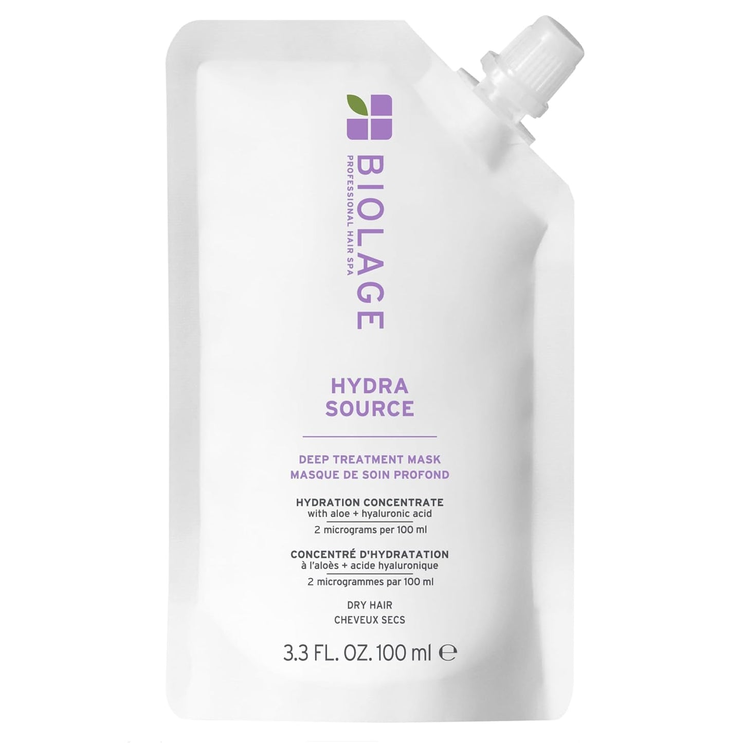 Biolage Hydra Source Deep Treatment Mask – Nourishes & Smooths, for Dry Hair, 3.3 fl oz
