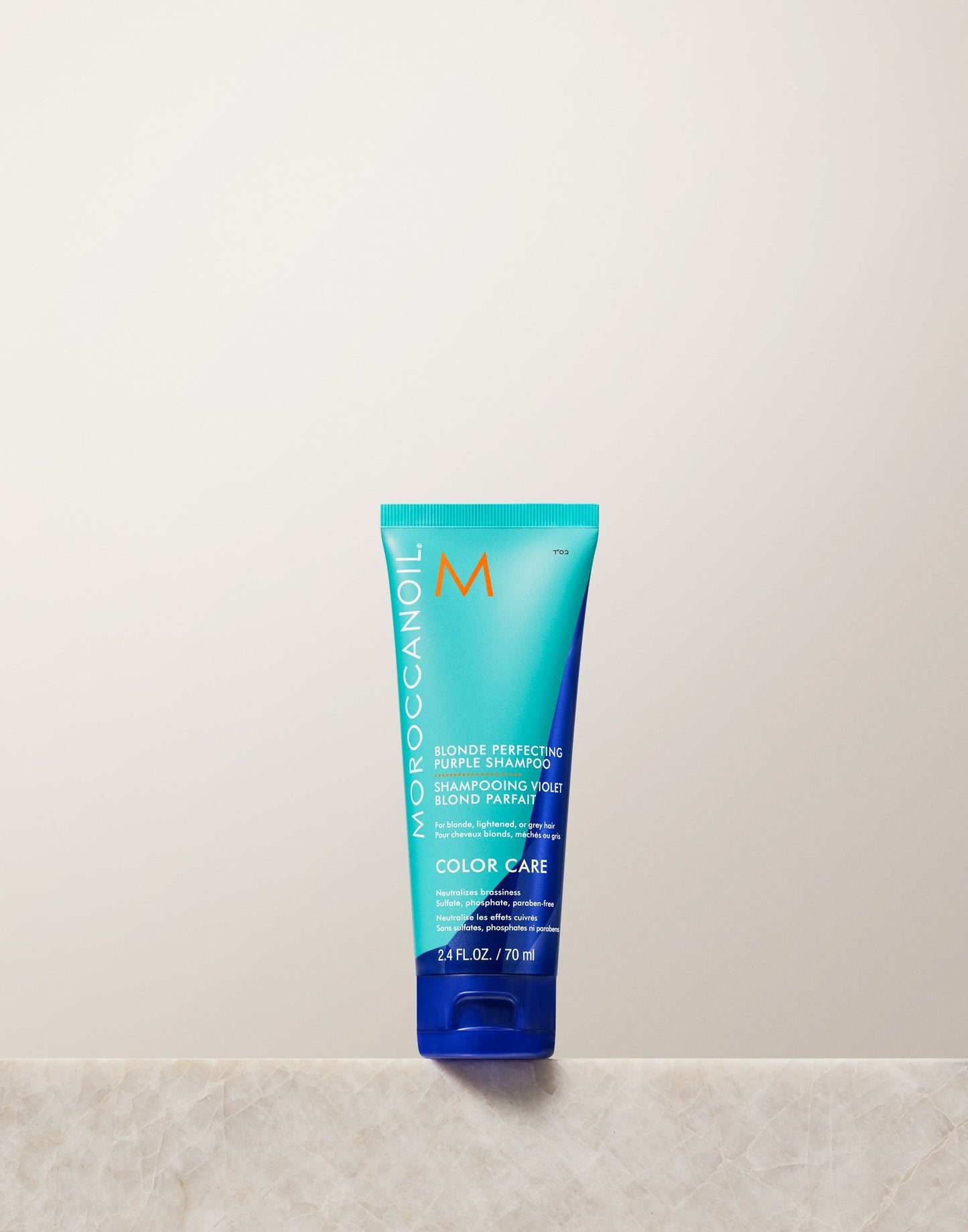 Moroccanoil Blonde Perfecting Purple Shampoo, Brass Neutralizing & Tone Enhancing Cleanser, 2.4 fl oz
