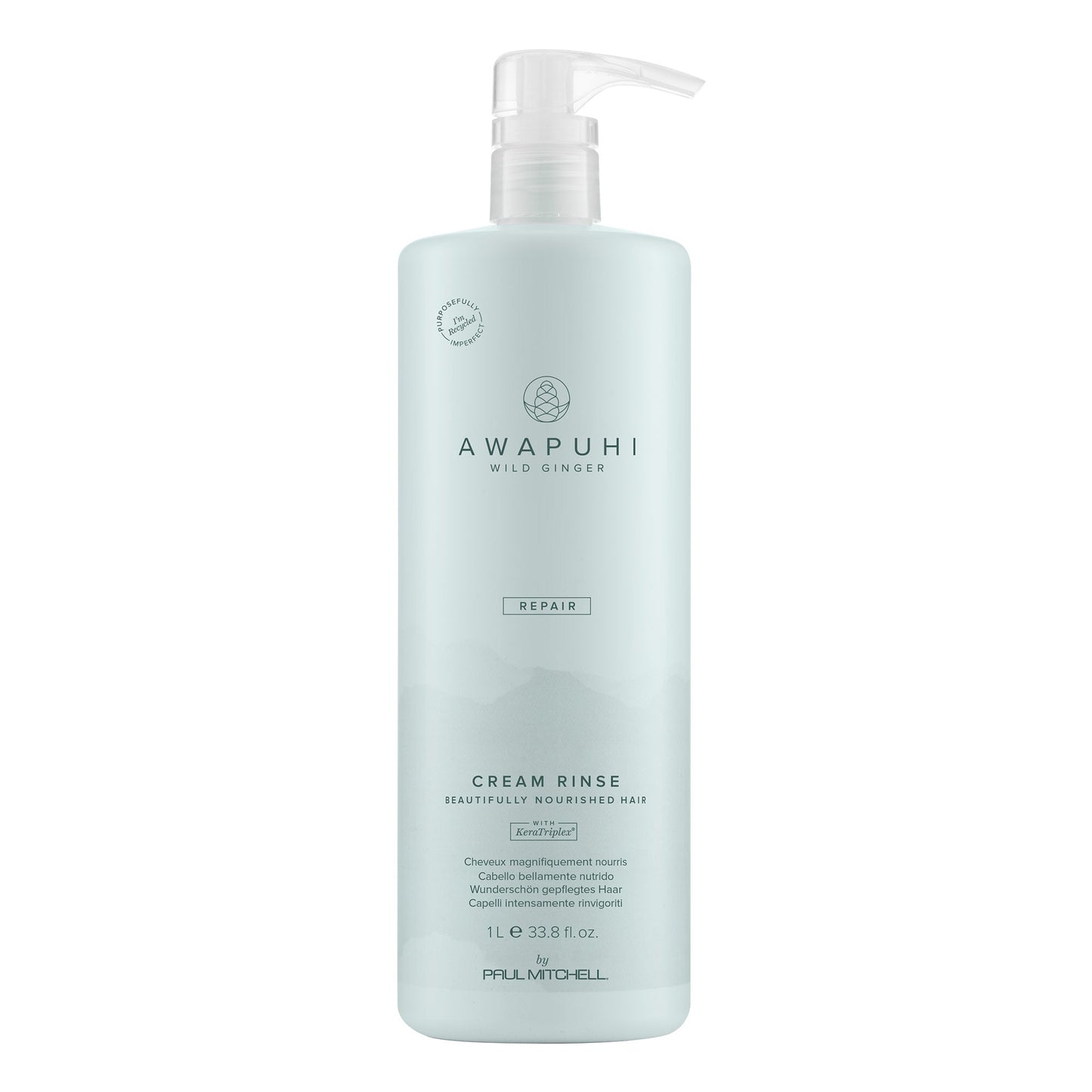 Awapuhi Wild Ginger Cream Rinse Lightweight Moisturizing Conditioner for Dry and Damaged Hair 33.8 fl oz