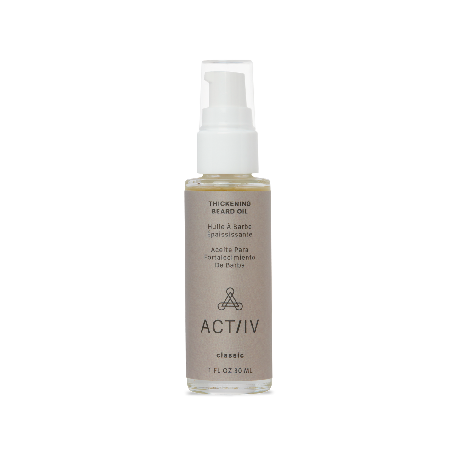 ACTIIV Thickening Beard Oil Classic Scent, Nourishing & Strengthening Formula, 1 fl oz