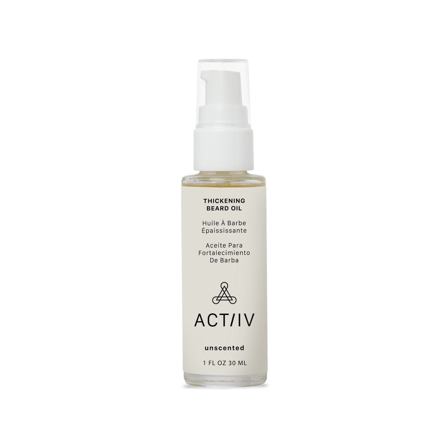 ACTIIV Thickening Beard Oil Unscented, Nourishing & Strengthening Formula, 1 fl oz