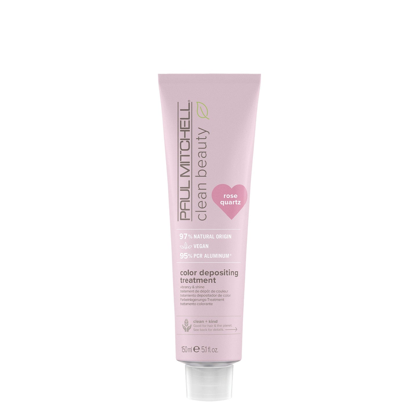 Paul Mitchell Clean Beauty Color Depositing Treatment Rose Quartz Enhances and Refreshes Pink Tones 5.1 fl oz
