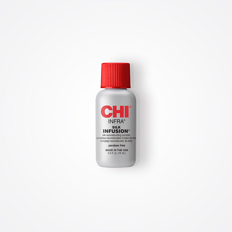 CHI インフラシルクインフュージョン、あらゆる髪質を強化・保護する洗い流さないリコンストラクティングトリートメント、アルコールフリー、0.5液量オンス