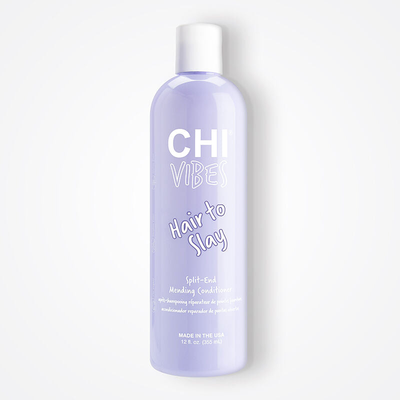 CHI Vibes "Hair To Slay" Split-End Mending Conditioner, Strengthens & Repairs Damaged Ends, 12 fl oz