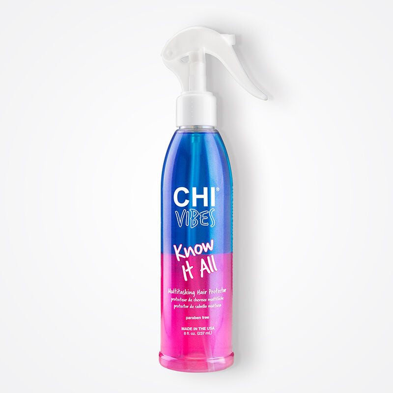 CHI Vibes "Know It All" Multitasking Hair Protector, Leave-In Treatment with Heat Protection, 8 fl oz
