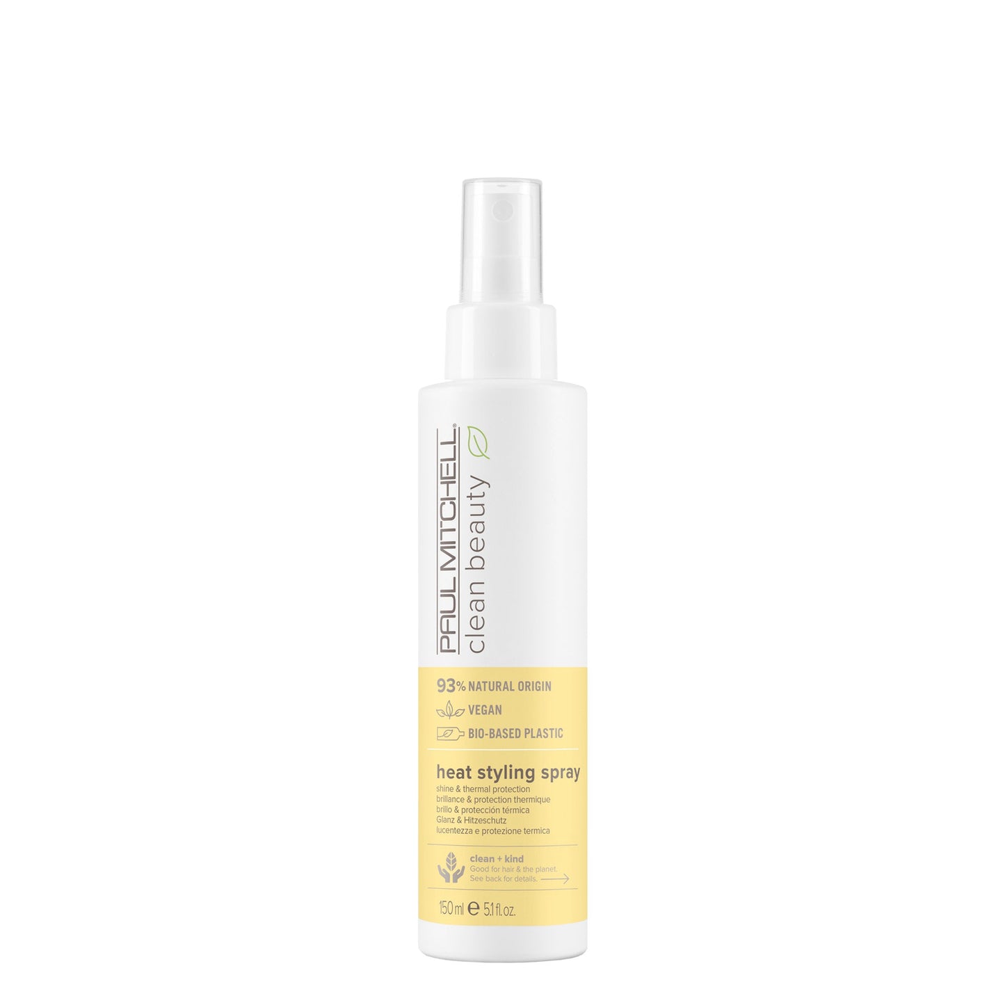 Paul Mitchell Clean Beauty Heat Styling Spray Protects Hair from Heat Damage and Adds Shine 5.1 fl oz