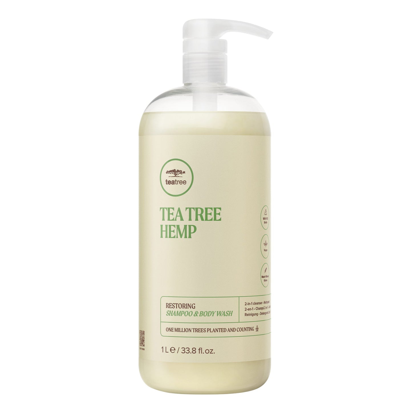 Tea Tree Hemp Restoring Shampoo & Body Wash 33.8 fl oz