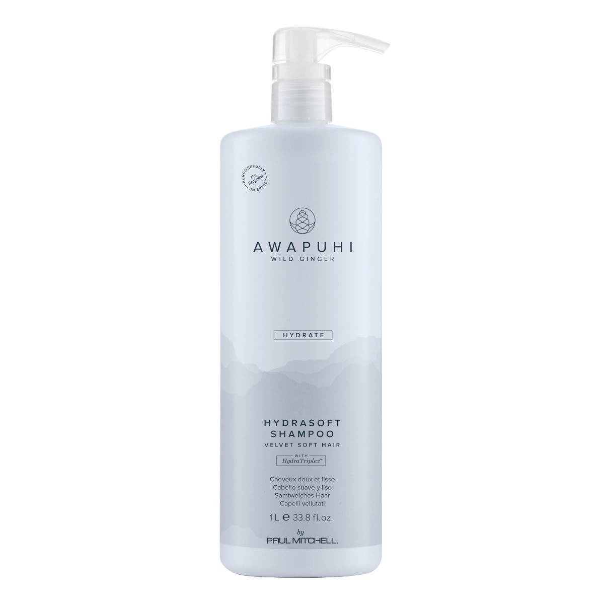 Awapuhi Wild Ginger HydraSoft Shampoo Lightweight Moisturizing Cleanser for Dry and Damaged Hair 33.8 fl oz