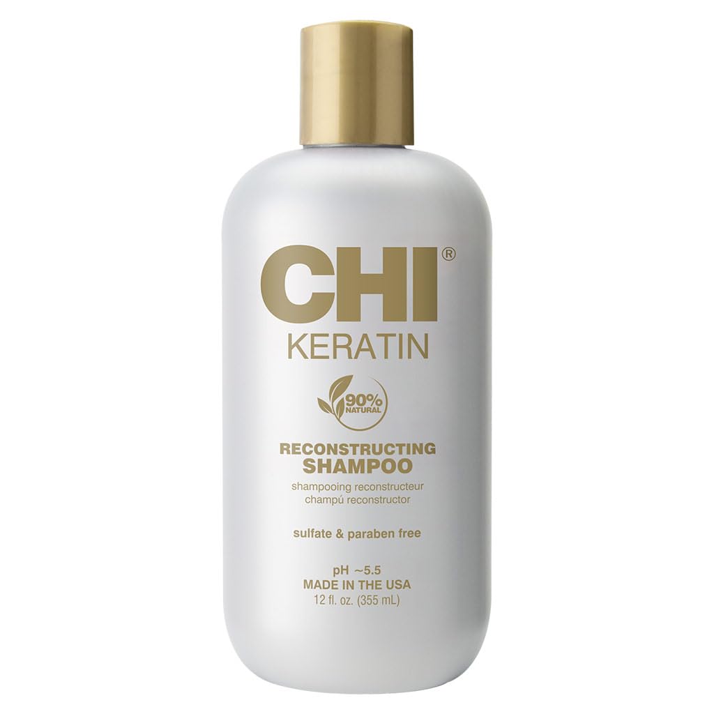 CHI Keratin Reconstructing Shampoo for Healthier, Shinier Hair 12 fl oz