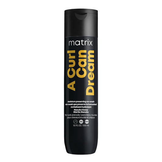 Matrix A Curl Can Dream Co-Wash - Gentle Cleansing Conditioner for Curly & Coily Hair, Revives Curls & Enhances Definition, with Manuka Honey Extract, 10.1 fl oz