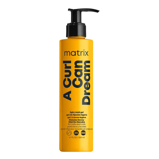 Matrix A Curl Can Dream Light Hold Gel – Defines Curls Without Flaking or Crunch, For Curly, Coily & Wavy Hair, Silicone, Sulfate & Paraben Free, Salon Styling Gel, Frizz Control, 6.7 fl oz