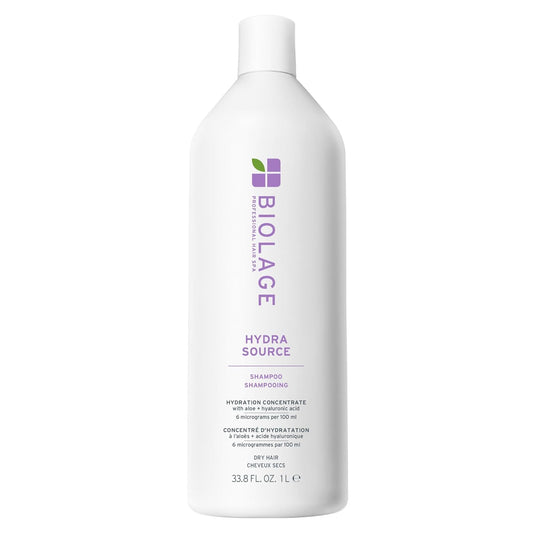 Biolage Hydra Source Shampoo – For Dry Hair, Softens & Adds Shine, Aloe Vera & Hyaluronic Acid, Vegan & Paraben-Free 33.8 fl oz