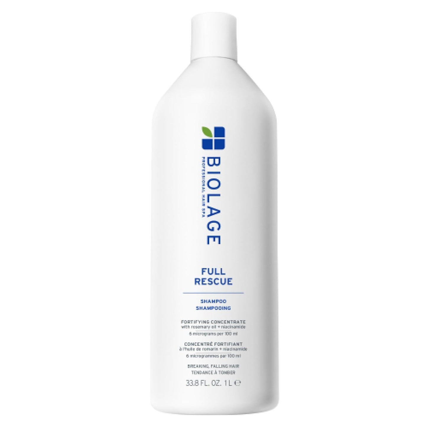 Biolage Full Rescue Shampoo – Fortifies & Instantly Fuller-Looking Hair with Rosemary Oil & Niacinamide, Vegan & Cruelty-Free 33.8 fl oz