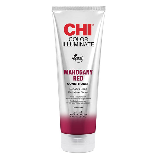 CHI カラーイルミネート コンディショナー、ナチュラルヘアとカラーリングヘアのフレッシュな色をキープ、マホガニーレッド、硫酸塩、パラベン、動物実験なし、8.5液量オンス