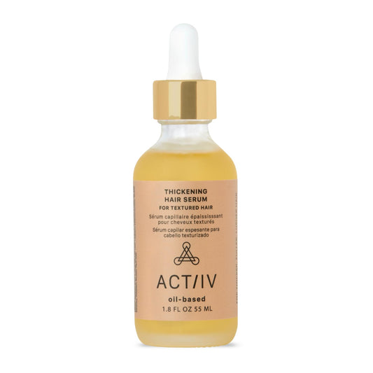 ACTIIV Thickening Hair Serum Oil-Based for Textured & Curly Hair, Nourishes & Strengthens Roots, Non-Greasy, 1.8 fl oz