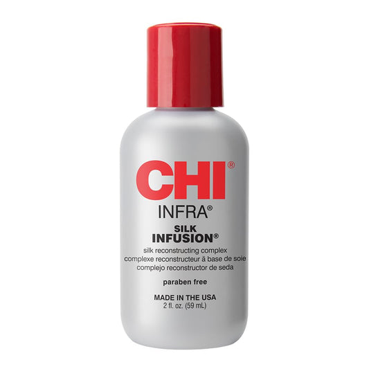 CHI インフラシルク インフュージョン リーブイン リコンストラクティング トリートメント、あらゆる髪質を強化・保護、アルコールフリー、2 fl oz