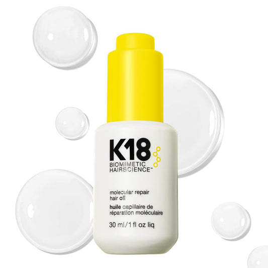 K18 Molecular Repair Hair Oil - Weightless Oil for Stronger, Healthier Hair, Suitable for All Hair Types, 1 fl oz