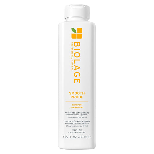 Biolage Smooth Proof Shampoo – Gently Cleanses & Tames Frizz for Frizzy Hair with Camellia Oil & Glycerin, Vegan & Paraben-Free 13.5 fl oz