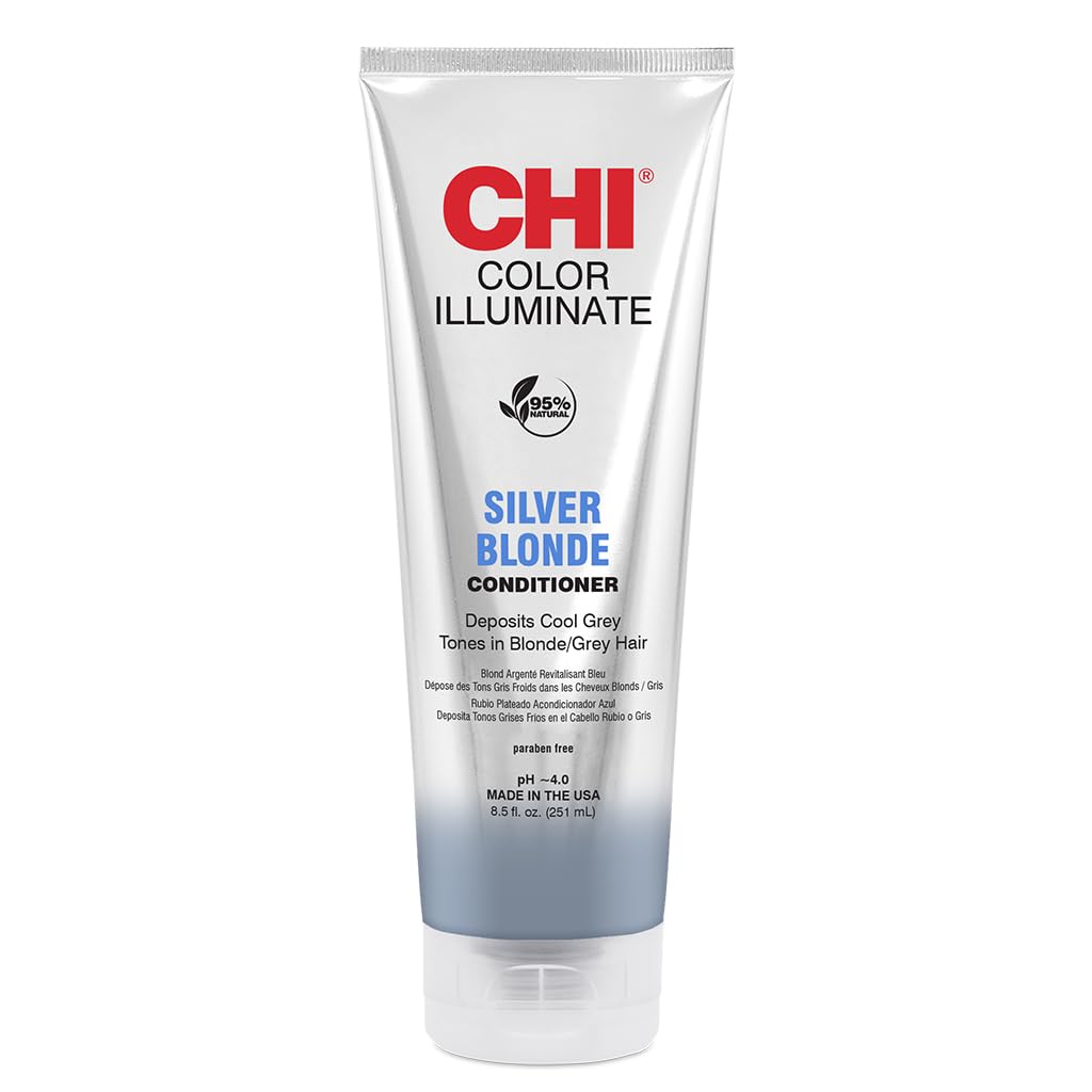 CHI Color Illuminate Conditioner, Maintains Fresh Color for Natural & Color-Treated Hair, Silver Blonde, Sulfate, Paraben & Cruelty-Free, 8.5 fl oz