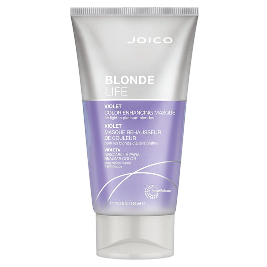Joico Blonde Life Silver Enhancing Masque - Color-Depositing Treatment for Blonde Hair, Maintain Blonde Tones with Monoi & Tamanu Oil, 5.1 fl oz