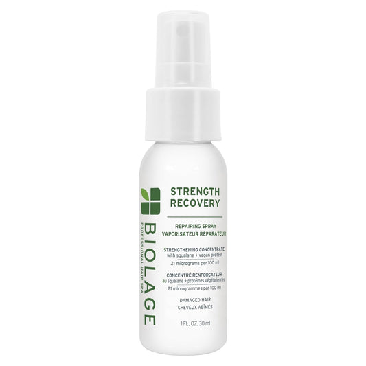 Biolage Strength Recovery Repairing Spray – Heat Protectant for Damaged, Color-Treated Hair with Olive Squalane & Vegan Proteins 1 fl oz