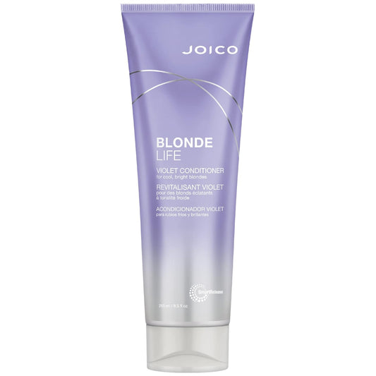 Joico Blonde Life Violet Conditioner - Sulfate-Free Conditioner for Cool & Bright Blonde Hair, Neutralizes Brass & Yellow Tones, Boosts Shine with Monoi & Tamanu Oil, 8.5 fl oz