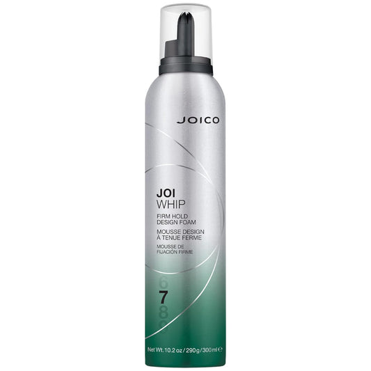 Joico JoiWhip Firm Hold Designing Foam For Most Hair Types Adds Volume and Body Boosts Shine Controls Frizz and Flyaways Provides Heat Humidity and Pollution Protection Silicone and Paraben Free 10.2 fl oz