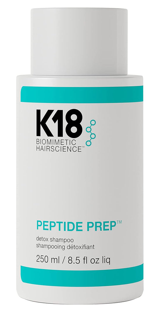 K18 PEPTIDE PREP™ Color-Safe Detox Clarifying Shampoo – Non-Stripping, pH-Optimized, Removes Buildup, 8.5 fl oz