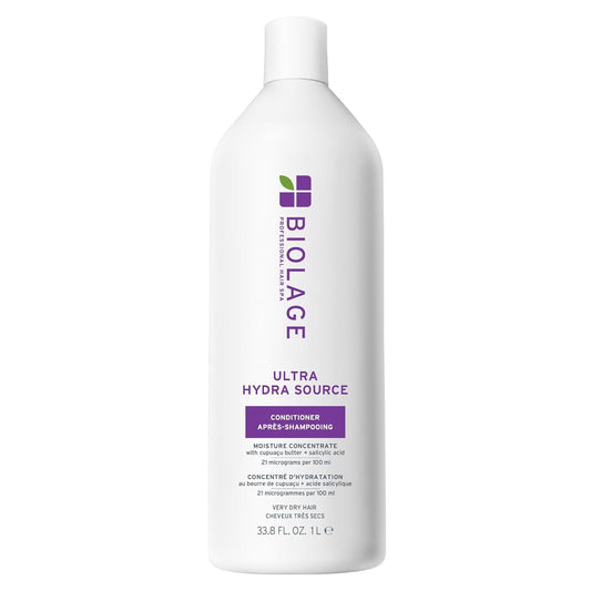 Biolage Ultra Hydra Source Conditioner – For Very Dry, Thick Hair, Intense Moisture with Cupuaçu Butter & Salicylic Acid 33.8 fl oz