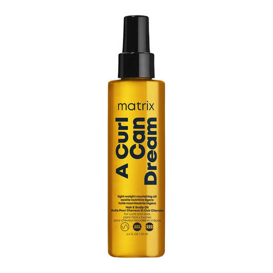 Matrix A Curl Can Dream Light-Weight Hair & Scalp Oil – Frizz Control for Curly & Coily Hair, Silicone-Free, With Manuka Honey Extract, 4.4 Fl Oz