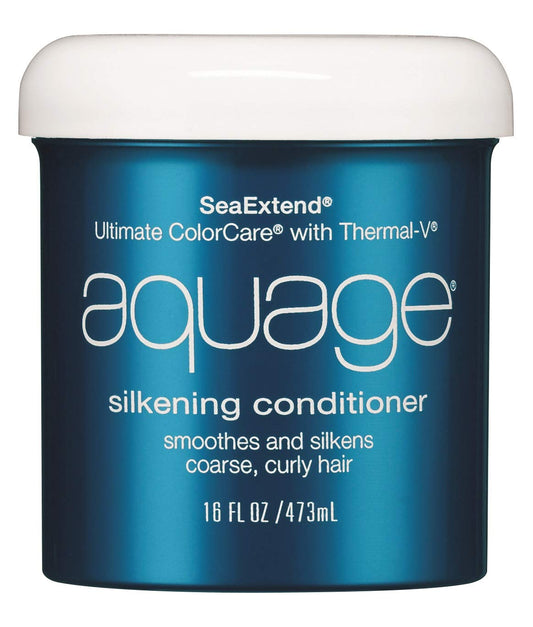AQUAGE Silkening Conditioner, Dual Color Protection & Softness for Smooth, Manageable Hair, 16 fl oz