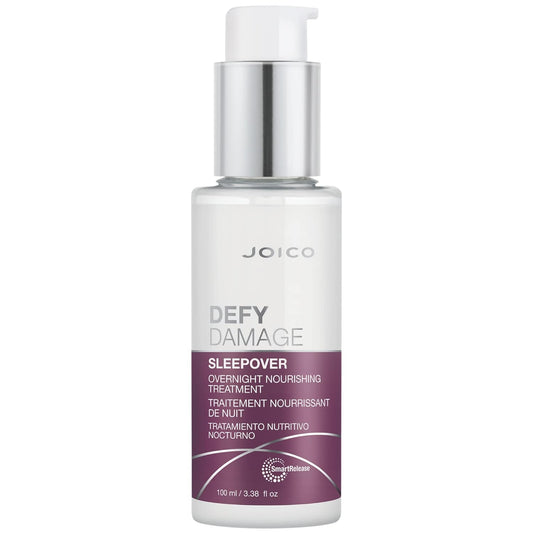 Joico Defy Damage Sleepover Overnight Nourishing TreatmentInstantly Softens & Smooths Strengthens Bonds Reduces Breakage & Split Ends No-Rinse Formula With Arginine & Keratin 3.38 fl oz
