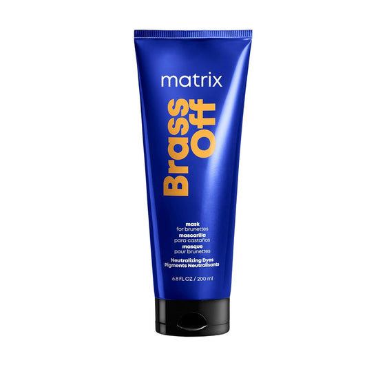マトリックス ブラス オフカラー デポジティング ブルー ヘアマスク – ブラスまたはオレンジの髪を中和＆トーンアップ。カラーリングした明るいブルネットとダークブロンド用。6.8液量オンス