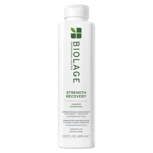 Biolage Strength Recovery Shampoo – For Damaged Hair, Reduces Breakage & Detangles with Olive Squalane & Vegan Proteins 13.5 fl oz