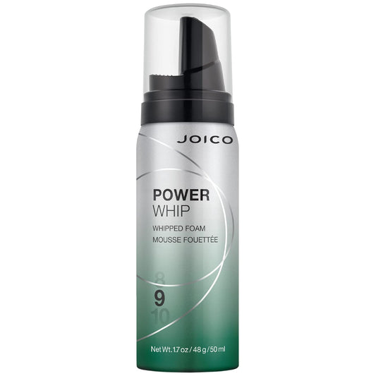Joico Power Whip Whipped Foam for Most Hair Types Add Volume and Body Thermal Heat Humidity and Pollution Protection Boost Shine Control Frizz and Flyaways Silicone and Paraben Free 1.7 fl oz