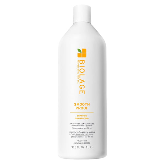 Biolage Smooth Proof Shampoo – Gently Cleanses & Tames Frizz for Frizzy Hair with Camellia Oil & Glycerin, Vegan & Paraben-Free 33.8 fl oz