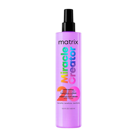 Matrix Miracle Creator Leave-In Conditioner Spray – Heat Protectant, Anti-Frizz, Moisturizing & Detangling for Damaged Hair, Sulfate-Free, 13.5 oz